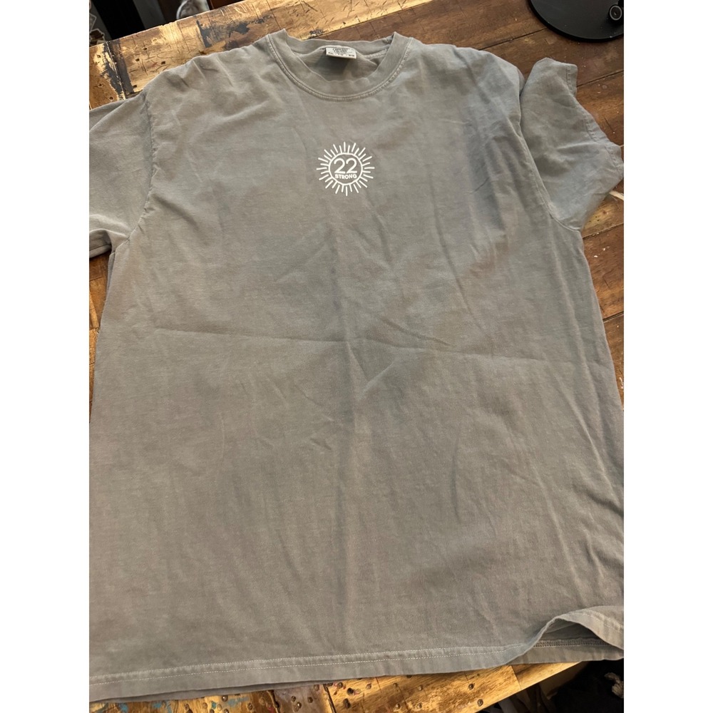 Comfort Colors 22 Strong Graphic T-Shirt XL Gray Sage Heavyweight Garment Dye